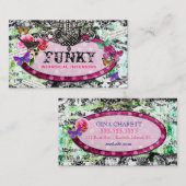 GC | charm Black Damask Visitekaartje (Voorkant / Achterkant)