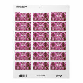 GC | Chocolade Roze Damask Etiket (Full Sheet)
