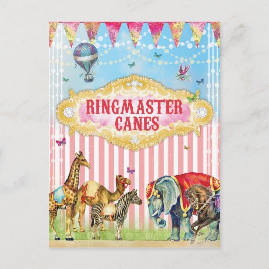 GC  CIRCUS CANES TAFEL KAART (Voorkant)