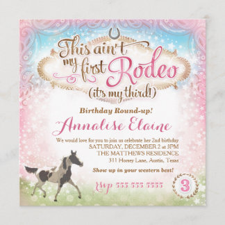 GC Dit is niet mijn eerste Rodeo 3rd Birthday Kaart