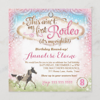 GC Dit is niet mijn eerste Rodeo 8th Birthday Kaart