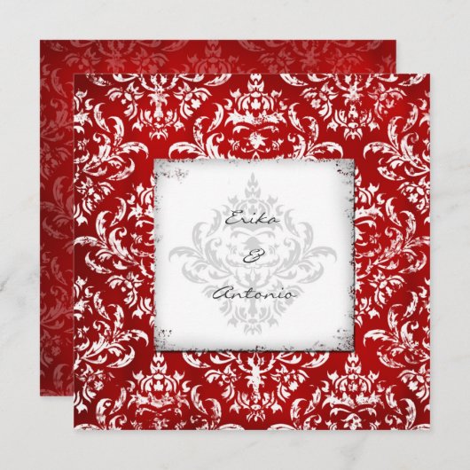 GC Erika Damask Ruby Red Kaart (Voorkant / Achterkant)