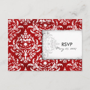 GC Erika Vintage Ruby Red Damask RSVP