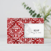 GC | Erika Vintage Ruby Red Damask RSVP (Debout devant)