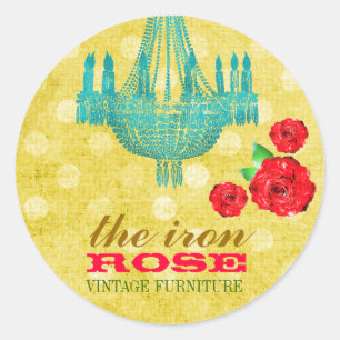 GC Geel  Roos Stippen Visitekaartje Ronde Sticker