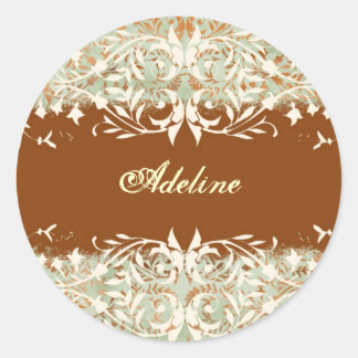 GC |  Gouden Meloen Verbrand Sinaasappel Ronde Sticker