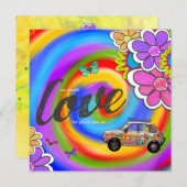 GC Hippy Tie Dye Invite 2 Kaart (Voorkant / Achterkant)