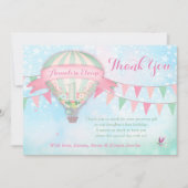 GC Hot Air ballon, eerste verjaardag Bedankkaart (Voorkant)