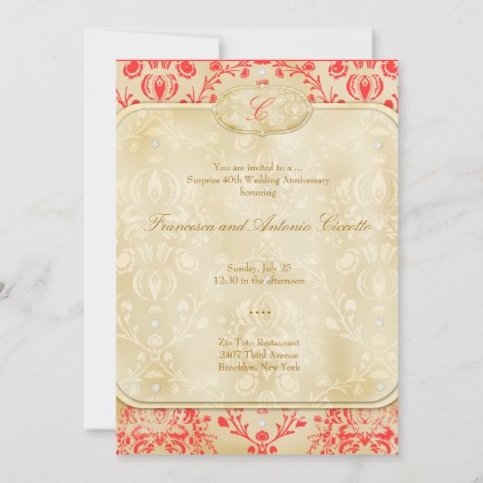 GC| Invitation de gâteaux sucrés| Fraise (Dos)