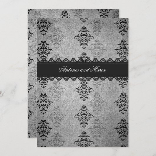 GC | Koolsteengrijze glam Kaart (Voorkant / Achterkant)