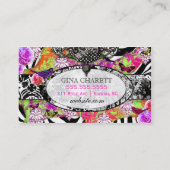 GC  Limoen Crush Charm Oerwoud Zebra Visitekaartje (Achterkant)