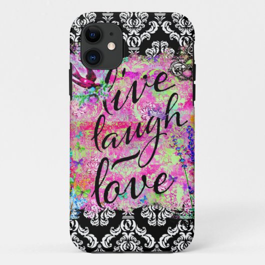 GC Live Laugh Love  Scene Damask Case-Mate iPhone Case (Achterkant)