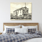 GC Ormerod, de Boat Builder, Asbury Park, NJ Canvas Afdruk (Insitu (Slaapkamer))