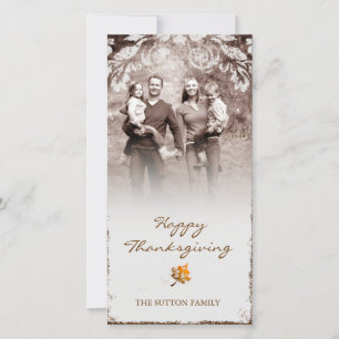 GC Oudere Thanksgiving fotokaart Feestdagenkaart