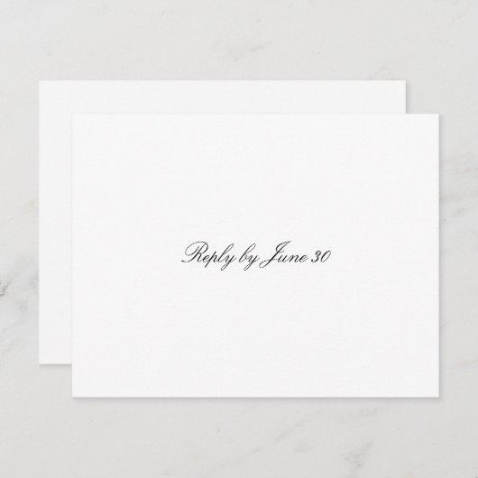 GC Plain White RSVP (Voorkant / Achterkant)