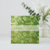 GC | Prachtige groene Floral Kaart (Staand voorkant)