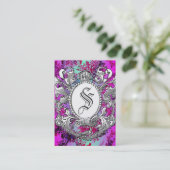 GC roze mint crown Scroll Premium Pearl Visitekaartje (Staand voorkant)