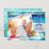 GC Save the Date Family Reunion Beach v 2 Aankondigingskaart (Voorkant / Achterkant)