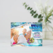 GC Save the Date Family Reunion Beach v 2 Aankondigingskaart (Staand voorkant)