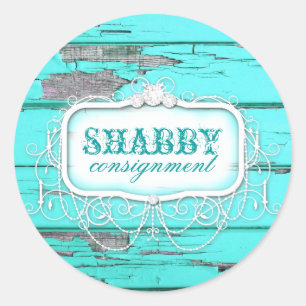 GC Shabby Aqua Wood Sticker
