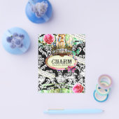 GC SHABBY  Charm Flyer Black Damask (Enkel)