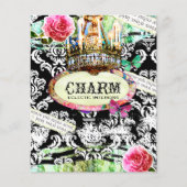 GC SHABBY  Charm Flyer Black Damask (Voorkant)
