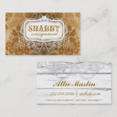 GC Shabby Gold Damask Visitekaartje (Voorkant / Achterkant)