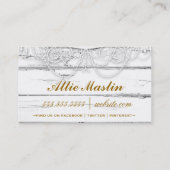 GC Shabby Gold Damask Visitekaartje (Achterkant)