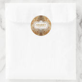 GC Shabby  Gouden Damast Sticker (Tas)
