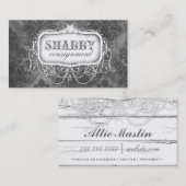 GC Shabby Grey Damask Visitekaartje (Voorkant / Achterkant)