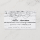 GC Shabby Grey Damask Visitekaartje (Achterkant)