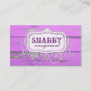 GC Shabby  Paars hout Visitekaartje