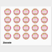 GC Shabby Roze en Limoen Damask Sticker (Vel)