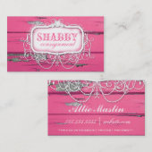 GC Shabby  roze hout Visitekaartje (Voorkant / Achterkant)