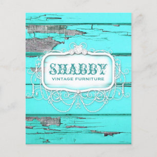 GC Shabby Wood Aqua Flyer