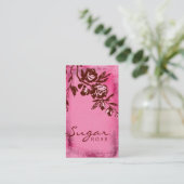 GC | Suikerroom Roos Visitekaartje (Staand voorkant)