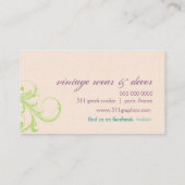 GC | Tantalizing TurquoisePurpleLime "Aged" Visitekaartje (Achterkant)