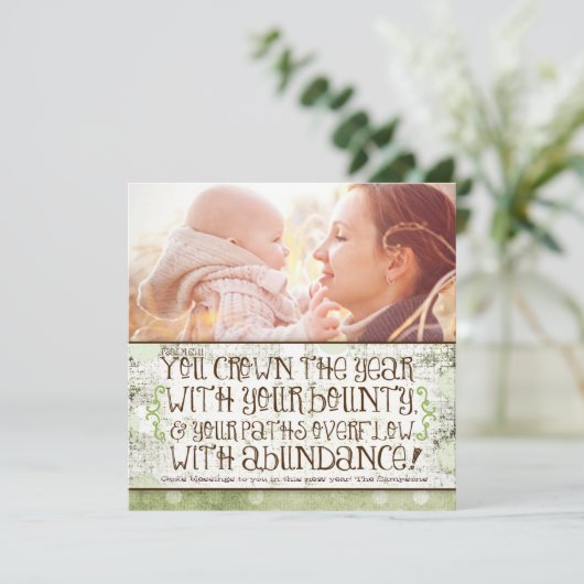 GC | U kweekte het Jaar psalm 65:11 Feestdagenkaart (Staand voorkant)