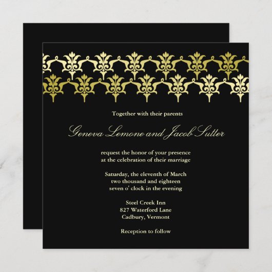 GC | Uitnodiging tot weddenschap tussen Elegant Bl (Voorkant / Achterkant)