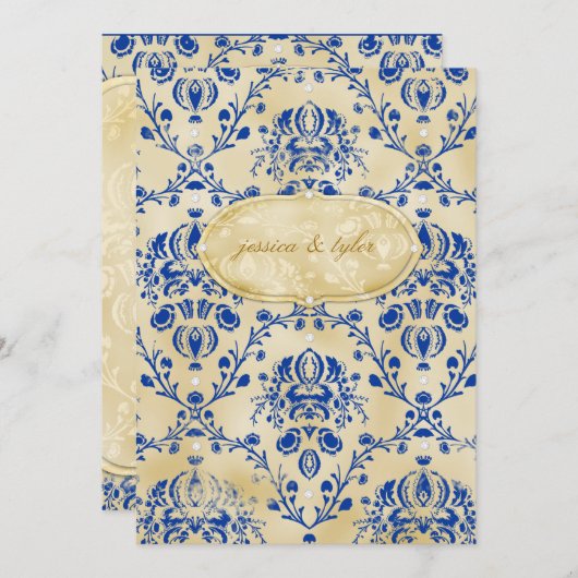 GC | Uitnodiging voor koekjes en koekjes |Blauwbes (Voorkant / Achterkant)