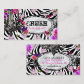 GC |  Zebra Charm. Visitekaartje (Voorkant / Achterkant)