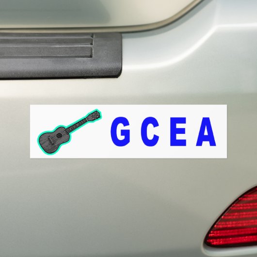 GCEA (Ukulele) Bumpersticker (Op auto)