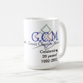 GCM Logo Mok-wit Koffiemok (Voorkant rechts)