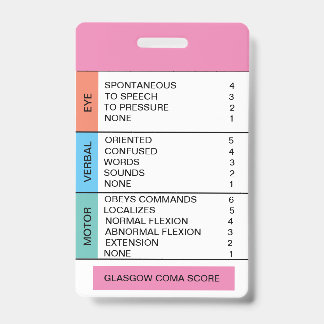 GCS/Bewustzijn-spiekbriefje voor Badge Reel