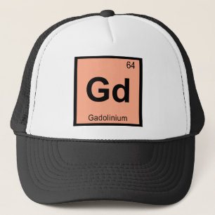 Gd - Gadolinium Chemie Periodiek Systeem Symbool Trucker Pet