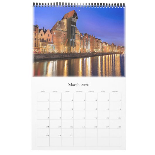 Gdańsk - Danzig - Polen - Europa Kalender (Mar 2026)