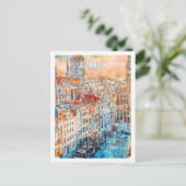 Gdansk Polen Beroemde reis Waterverf schets Briefkaart (Staand voorkant)