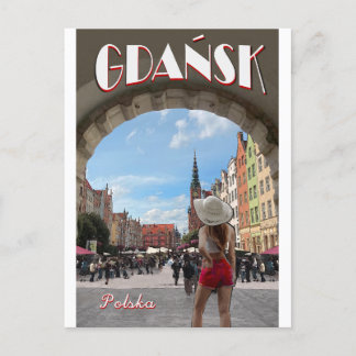 Gdansk Vintage Poster Briefkaart
