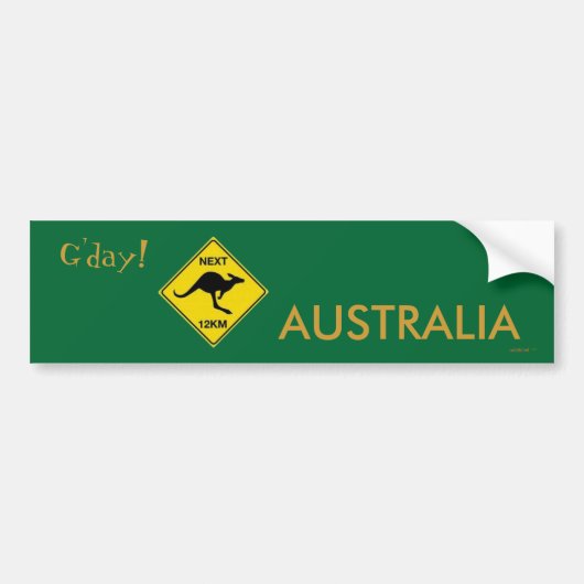 G'DAY AUSTRALIA Bumpersticker (Voorkant)