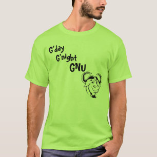 G'day, G'night, GNU T-shirt